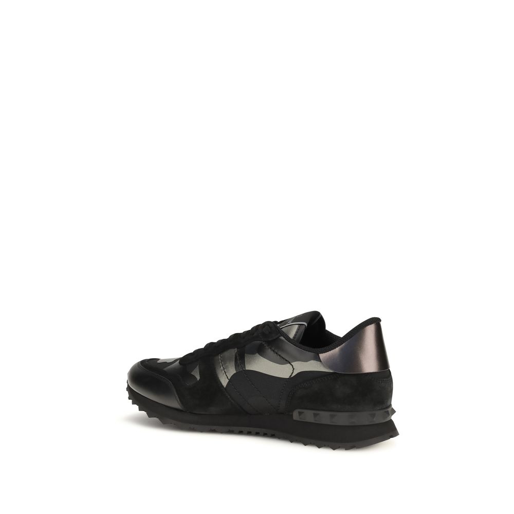 Black Low Top Athletic Sneakers designed by Valentino Garavani - Image 3