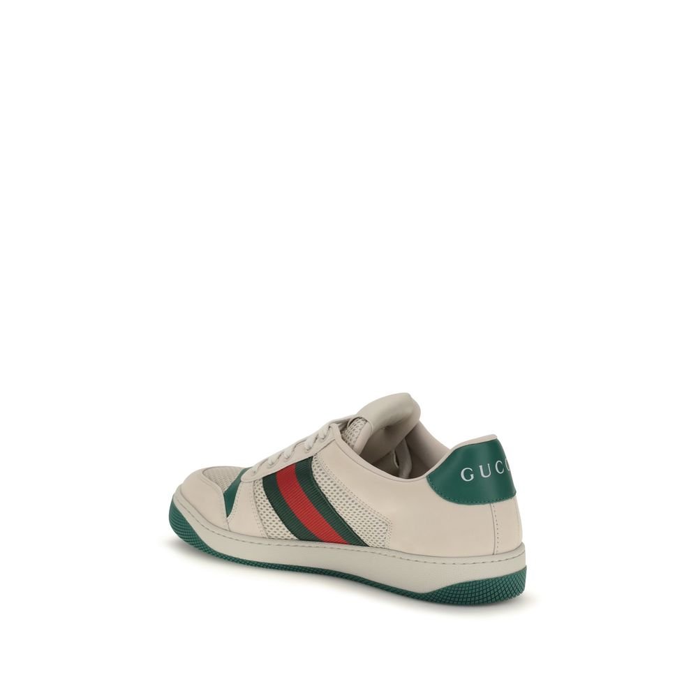 Elegant Beige Fabric Low Top Sneakers designed by Gucci - Image 3