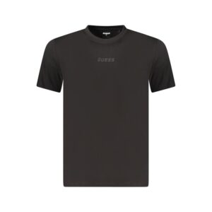 Classic Black Organic Cotton Men T-Shirt designed by Guess