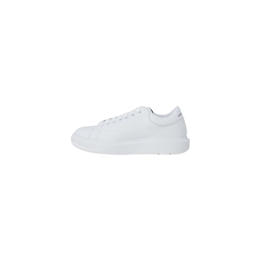 Elegant White Leather Low Top Sneakers by Armani Exchange - Image 2