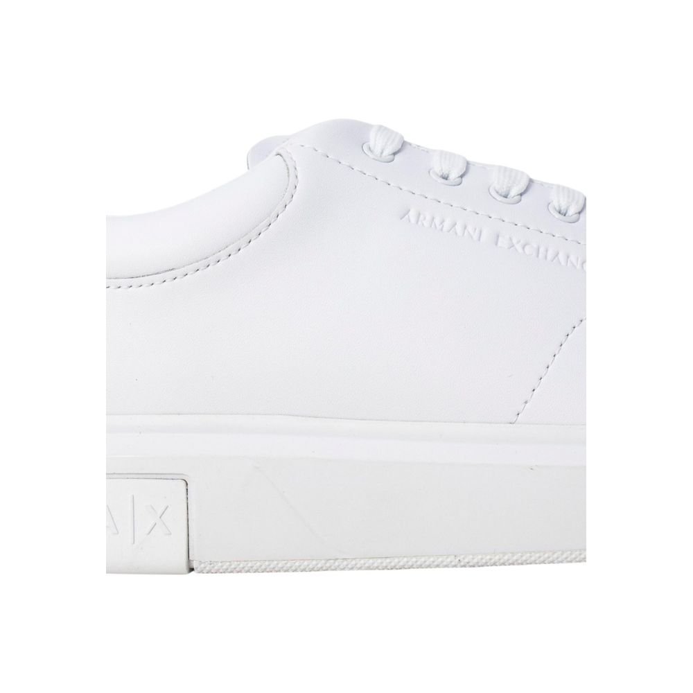 Elegant White Leather Low Top Sneakers by Armani Exchange - Image 4