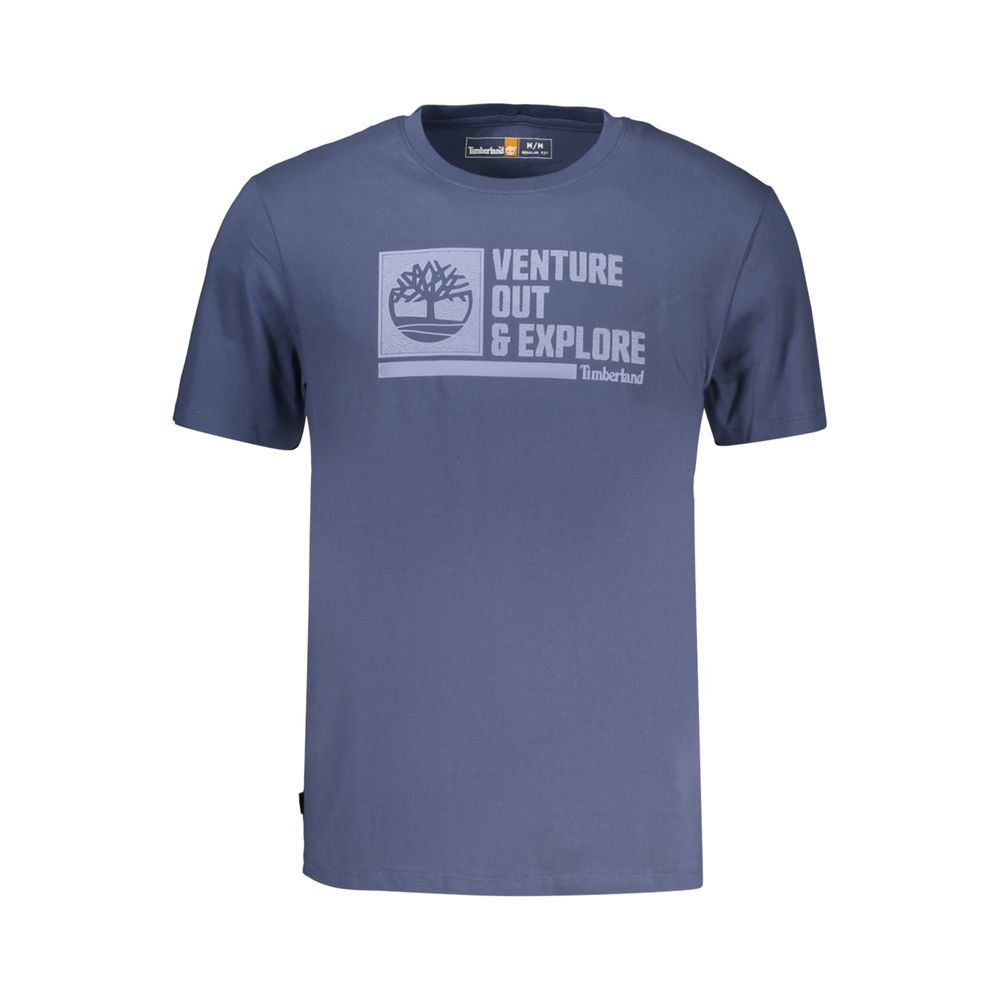 Blue Cotton Men's T-Shirt
