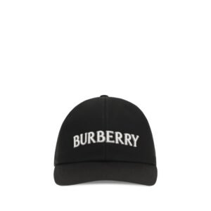 Black Cotton Logo Baseball Cap designed by Burberry