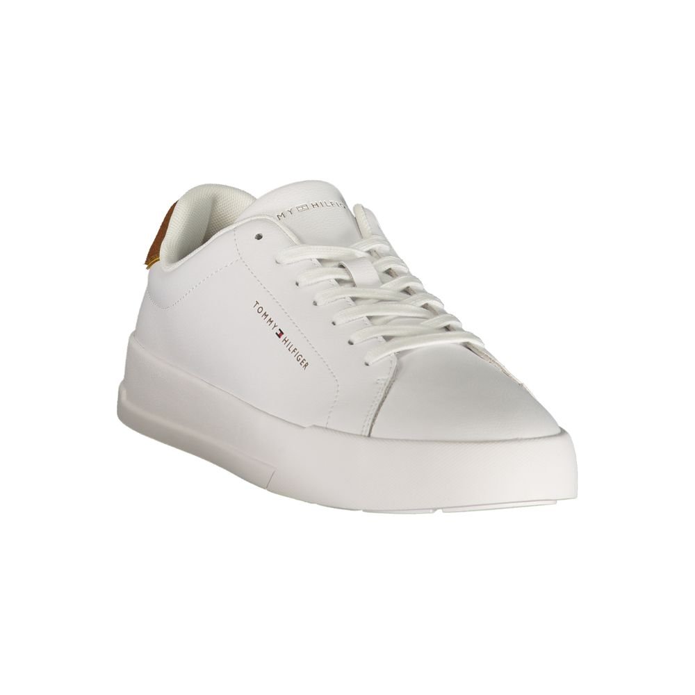 White Leather Men's Sneaker - Image 2