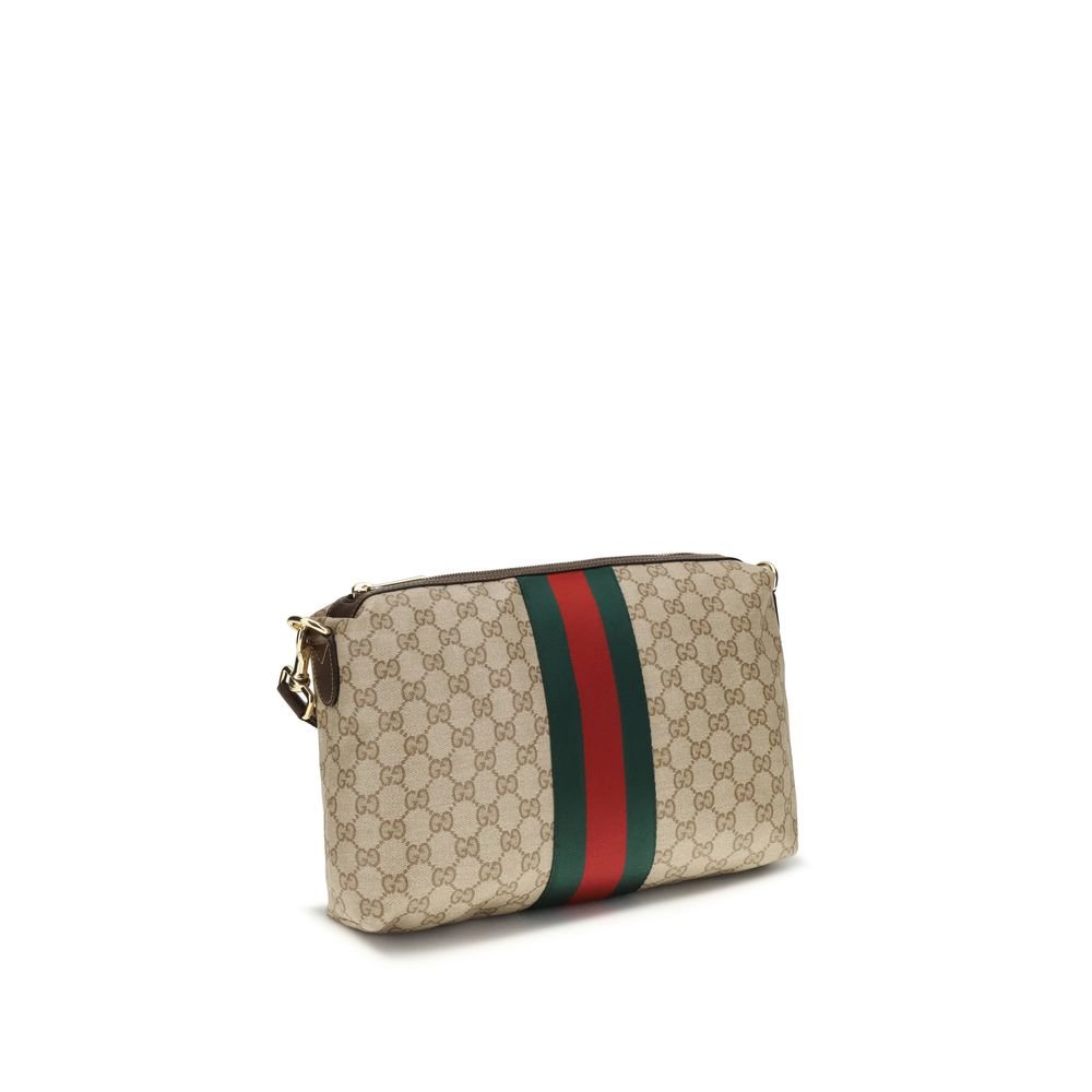 Elegant Beige Cotton GG Shoulder Bag designed by Gucci - Image 2
