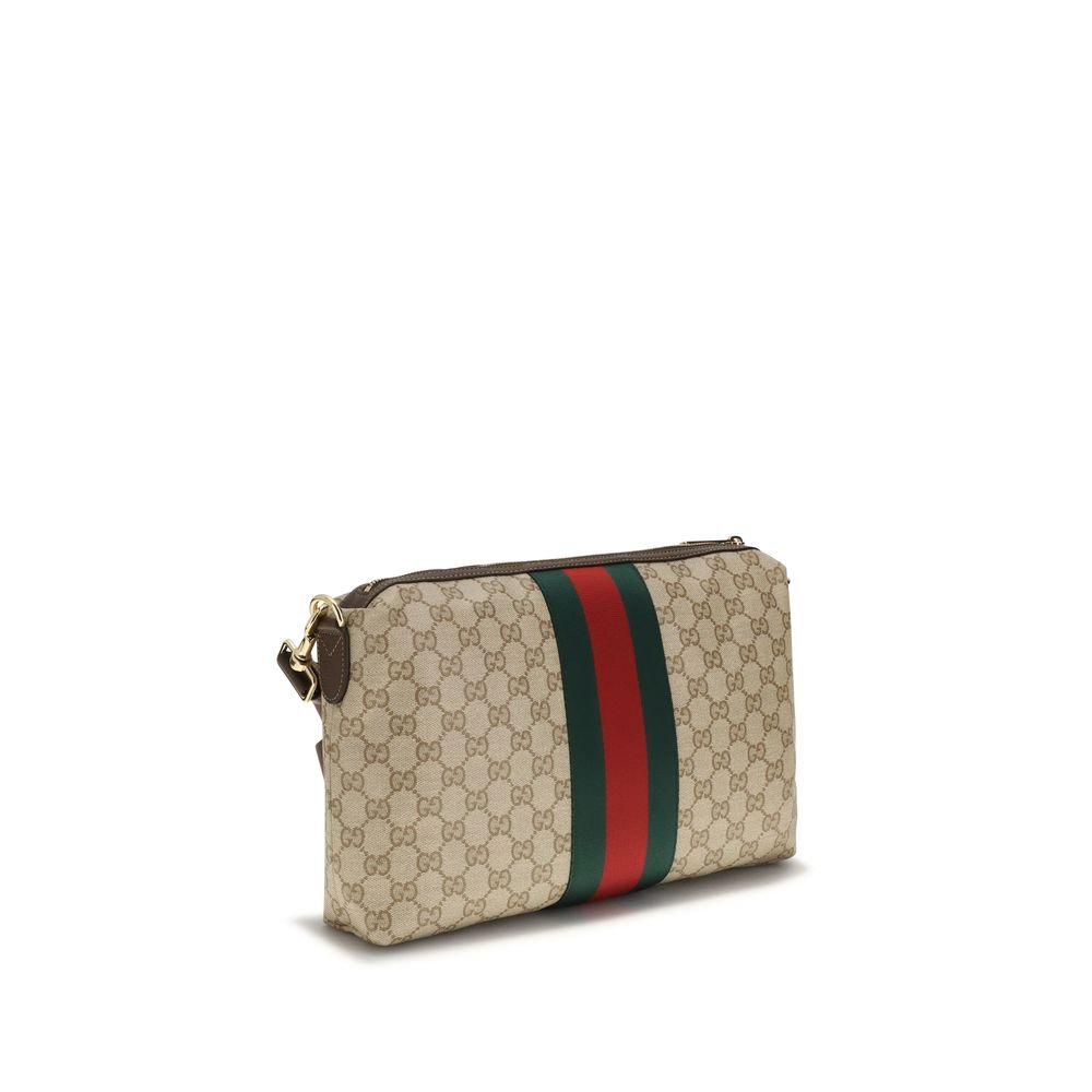 Elegant Beige Cotton GG Shoulder Bag designed by Gucci - Image 3