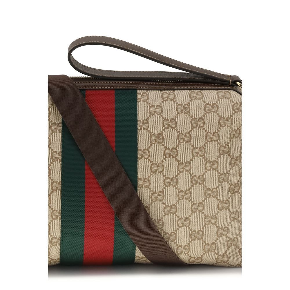 Elegant Beige Cotton GG Shoulder Bag designed by Gucci - Image 4