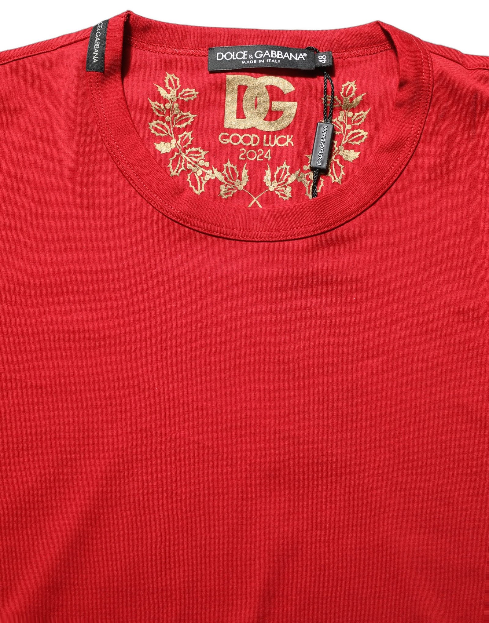 Chic Red Goodluck 2023 T-Shirt designed by Dolce&Gabbana - Image 3