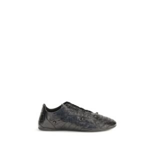 Black Leather Low Top Athletic Sneakers designed by Balenciaga