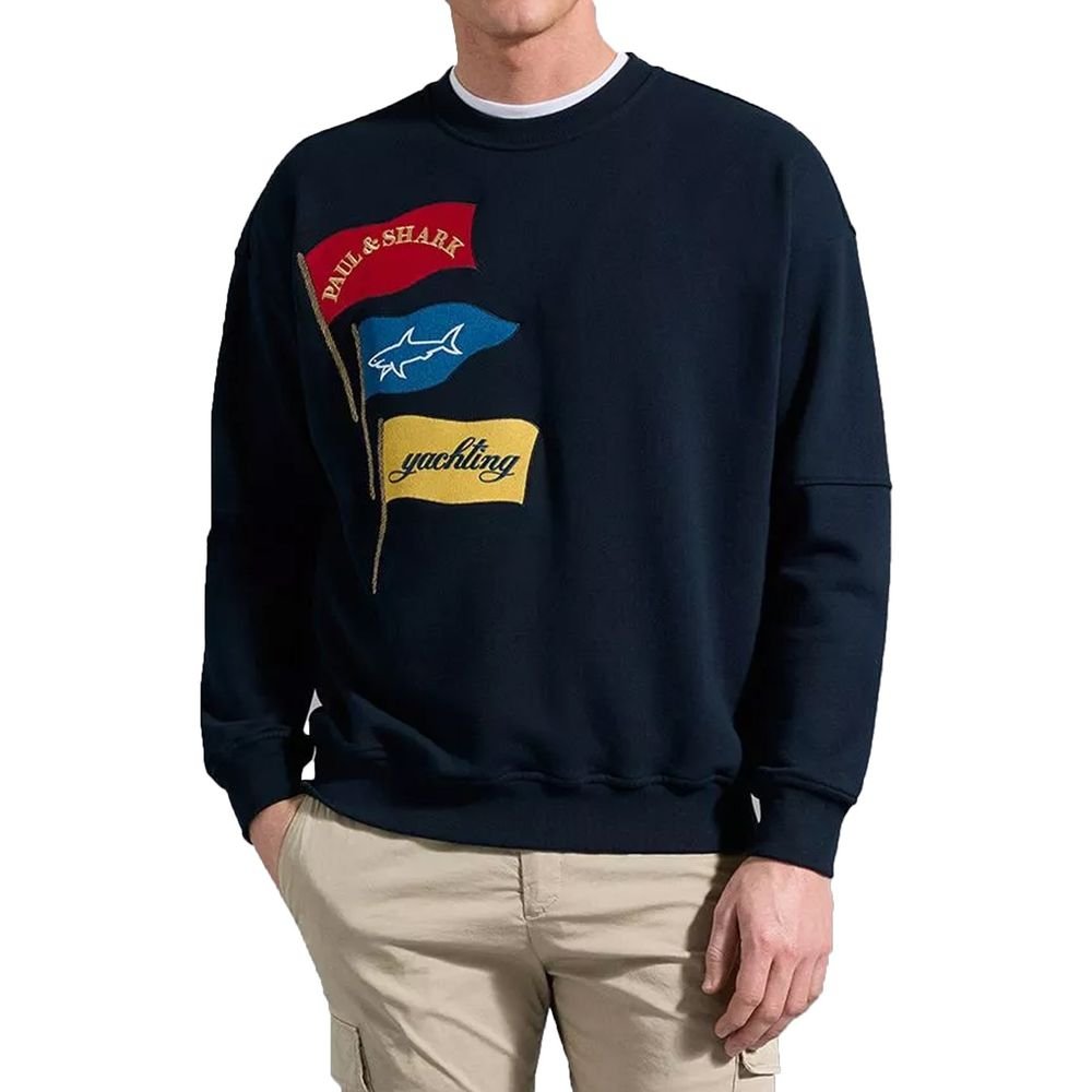 Trendy Blue Soft Cotton Sweatshirt designed by Paul&Shark - Image 2