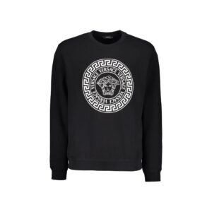 Luxury Black Soft Cotton Medusa Sweatshirt designed by Versace