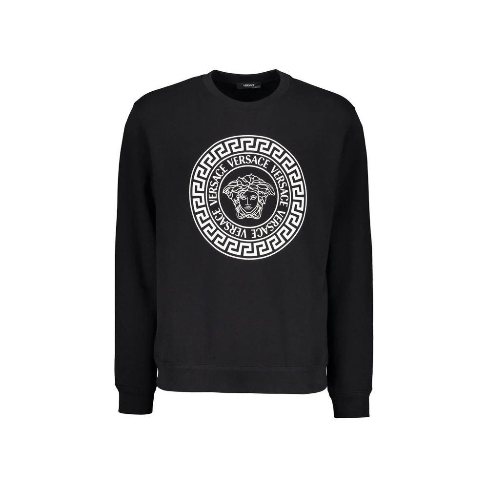 Luxury Black Soft Cotton Medusa Sweatshirt designed by Versace