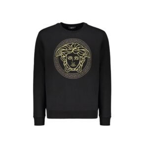 Original Black Soft Cotton Medusa Sweatshirt designed by Versace