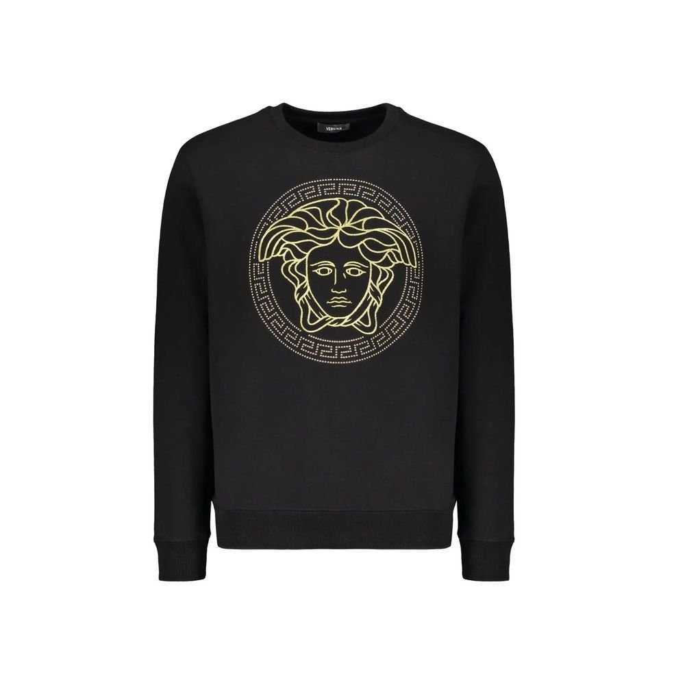 Original Black Soft Cotton Medusa Sweatshirt designed by Versace