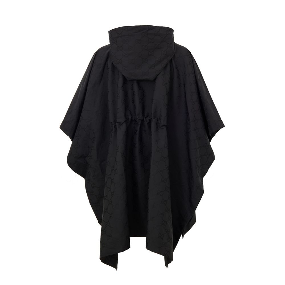 Opulent Black GG Logo Trench Coat designed by Gucci - Image 2