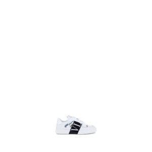 White Leather Athletic Sneakers designed by Valention Garavani