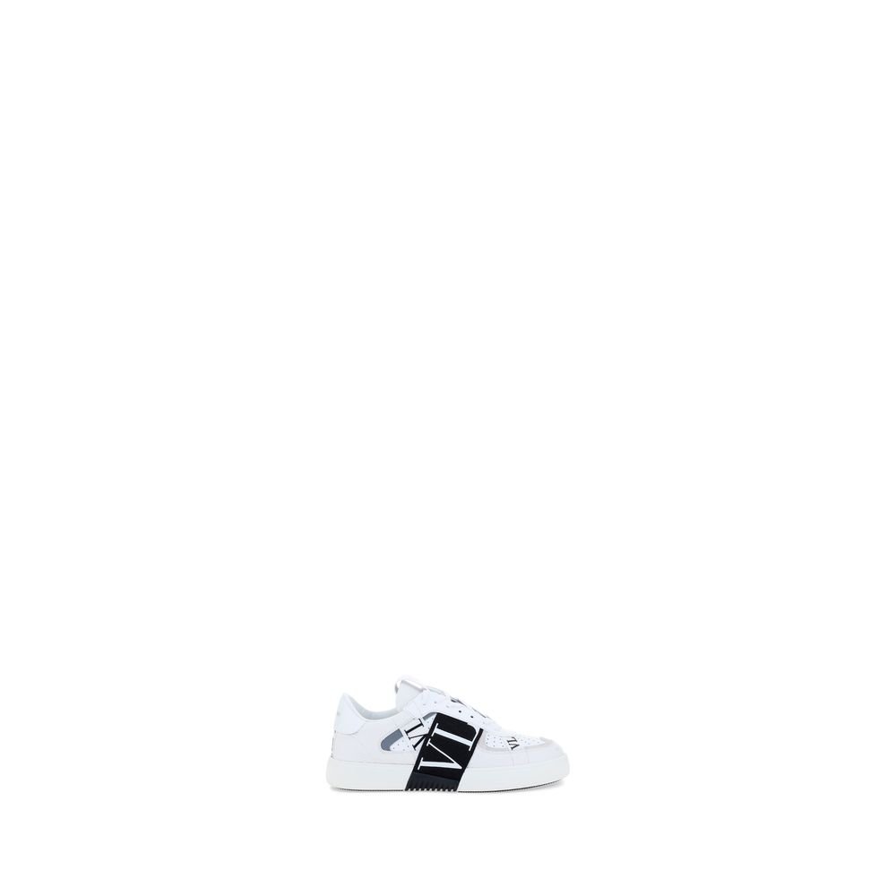 White Leather Athletic Sneakers designed by Valention Garavani