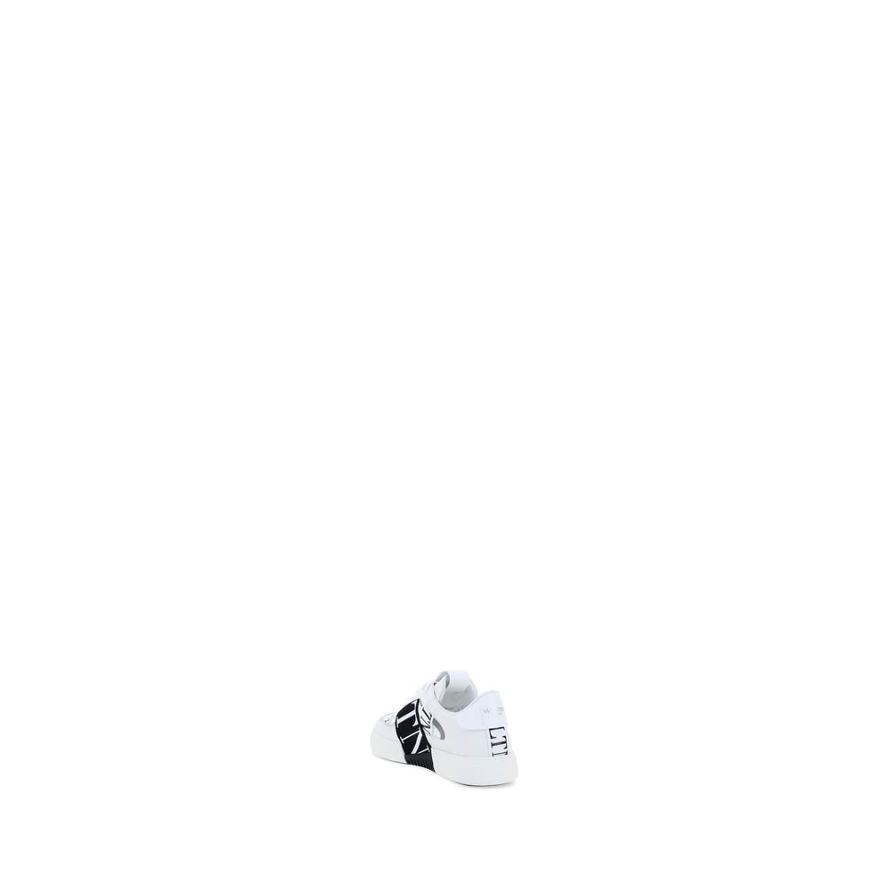 White Leather Athletic Sneakers designed by Valention Garavani - Image 3