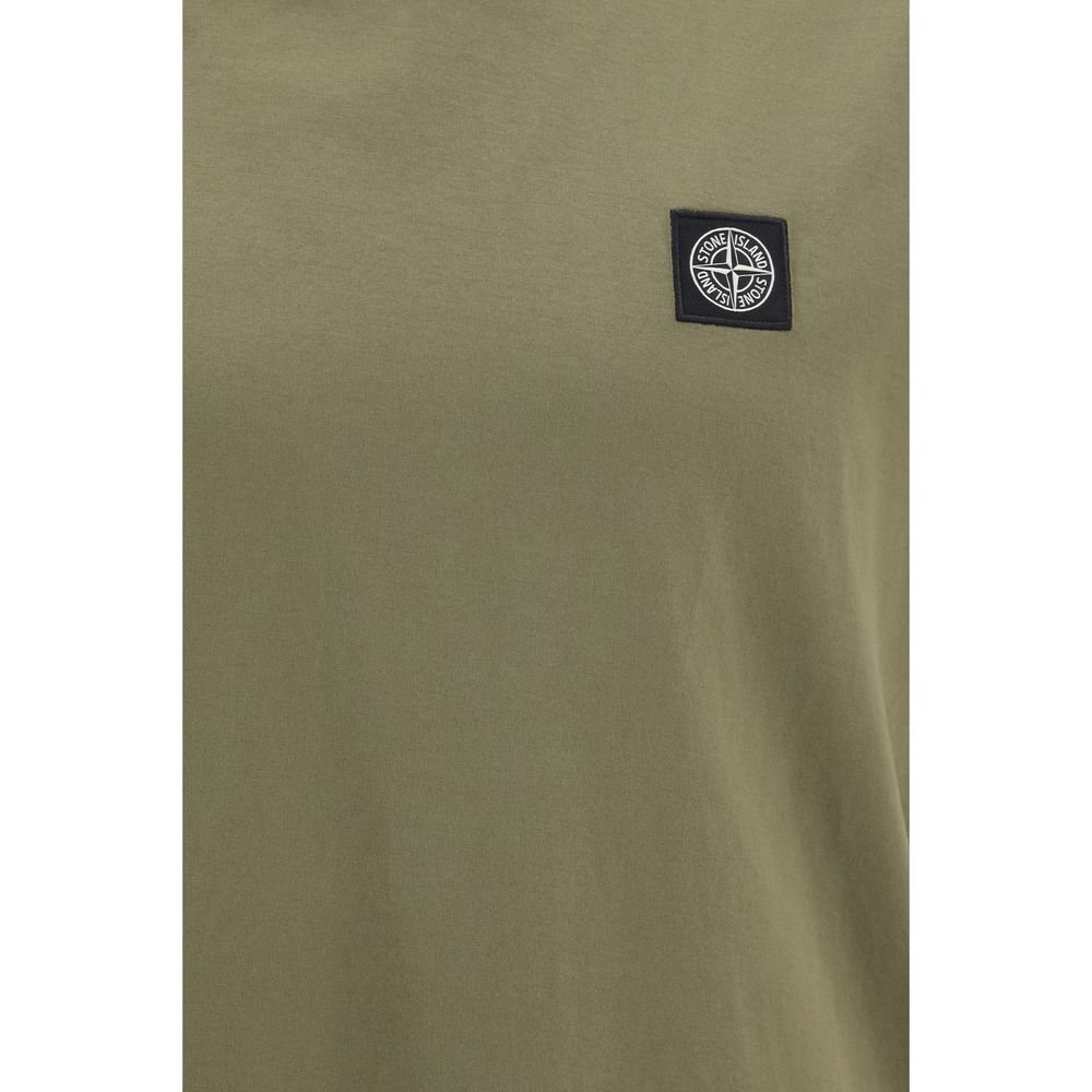Iconic Green Soft Cotton T-Shirt designed by Stone Island - Image 3