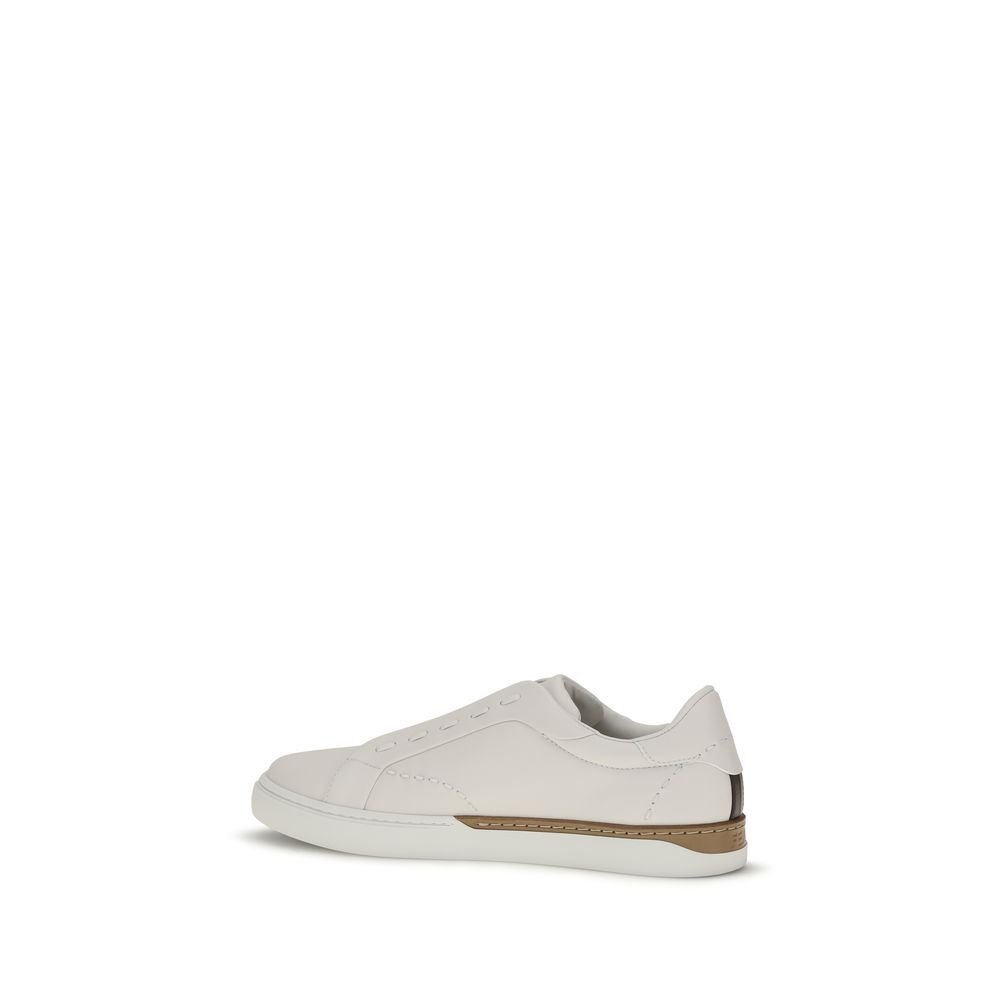 Chic White Leather Low Top Sneakers designed by Fendi - Image 3