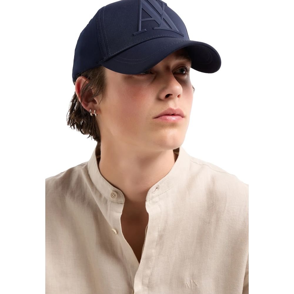 Trendy Blue Logo Baseball Cap designed by Armani Exchange - Image 4