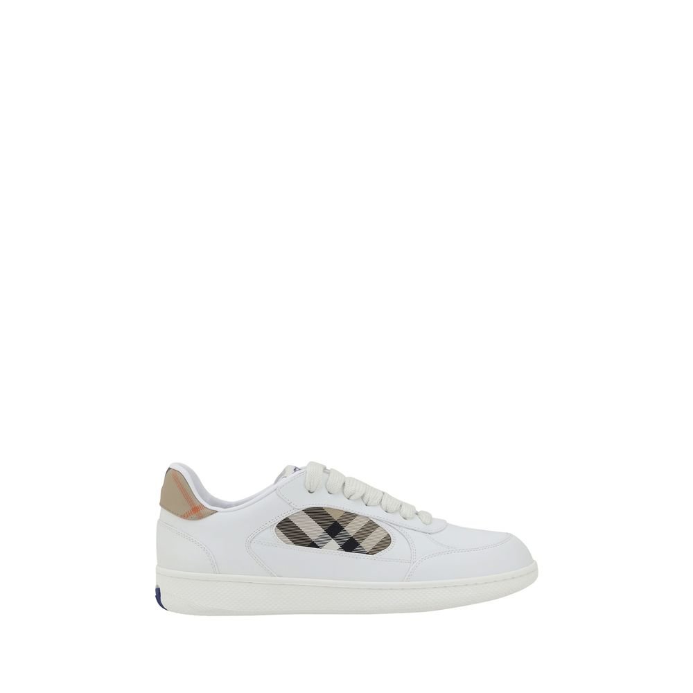 Stylish White Leather Bos Low Top Sneakers designed by Burberry