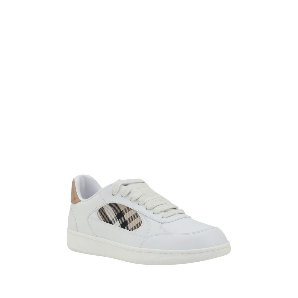 Stylish White Leather Bos Low Top Sneakers designed by Burberry - Image 2