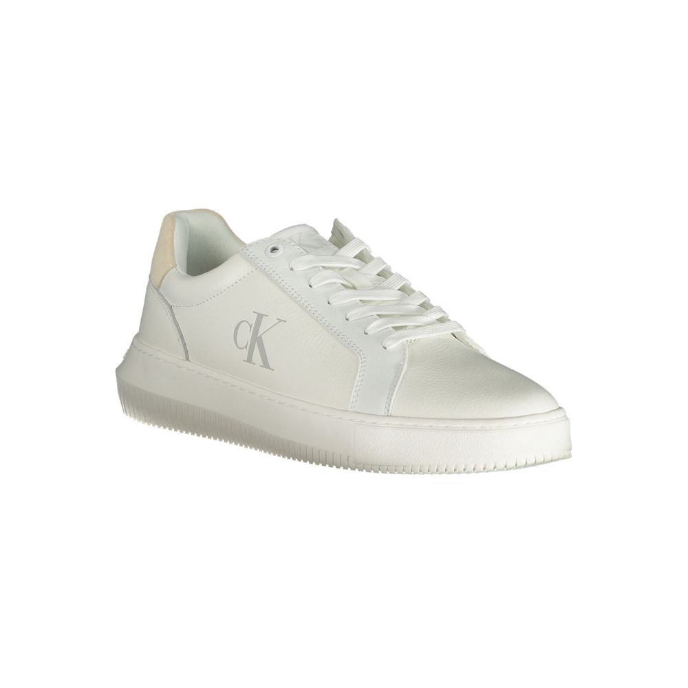 White Low Top Men's Sneaker designed by Calvin Klein - Image 2