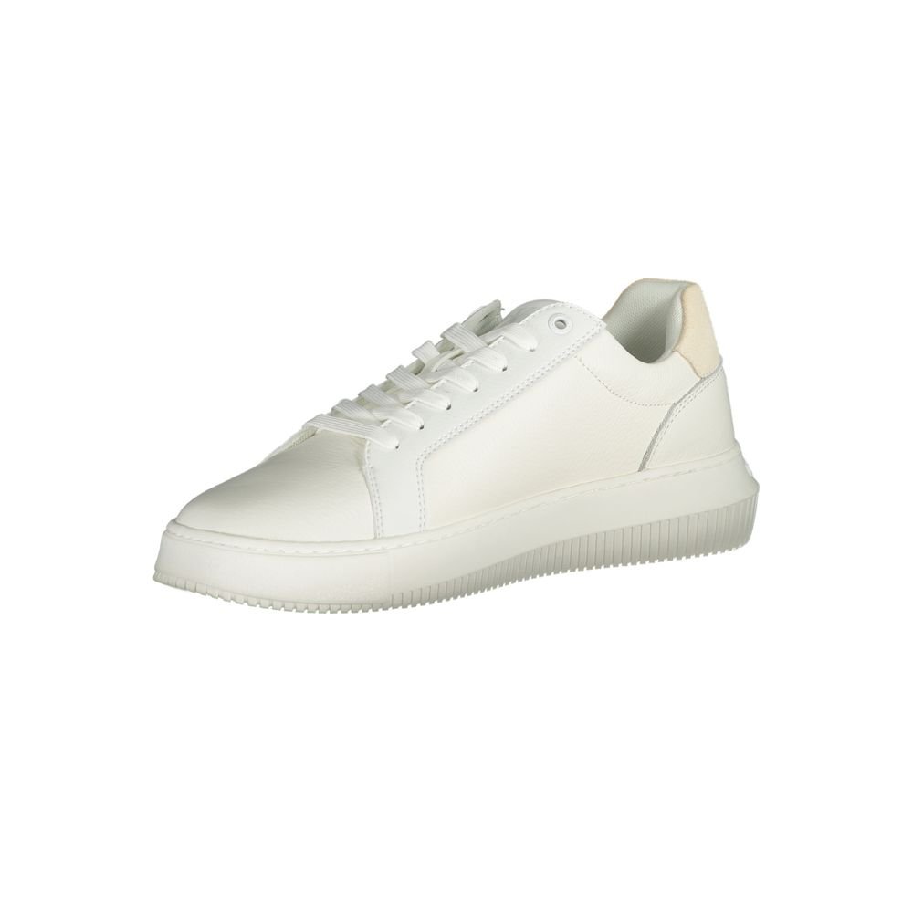 White Low Top Men's Sneaker designed by Calvin Klein - Image 3