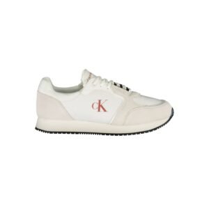 Stylish White Low Top Mens Sneakers deesigned by Calvin Klein