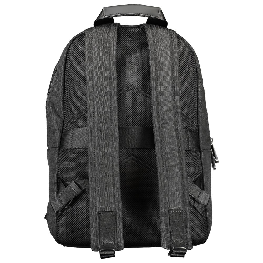 Black Polyester Men Backpack - Image 2