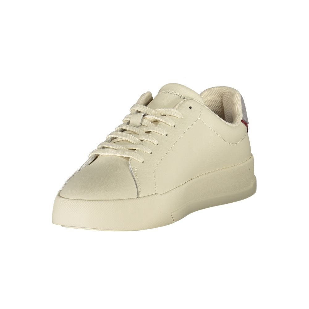 Beige Low Top Mens Sneakers designed by Tommy Hilfiger - Image 3