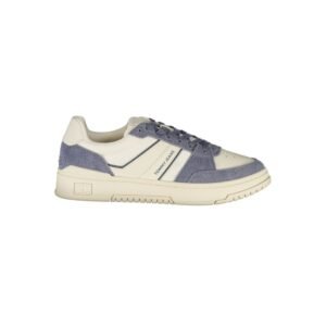 White Leather Low Top Sneakers designed by Tommy Hilfiger