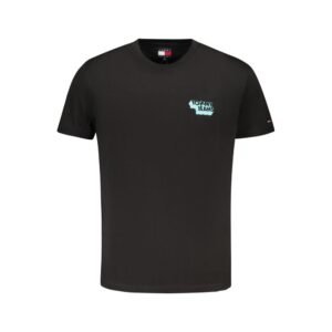 Classic Black Cotton Men's T-Shirt designed by Tommy Hilfiger