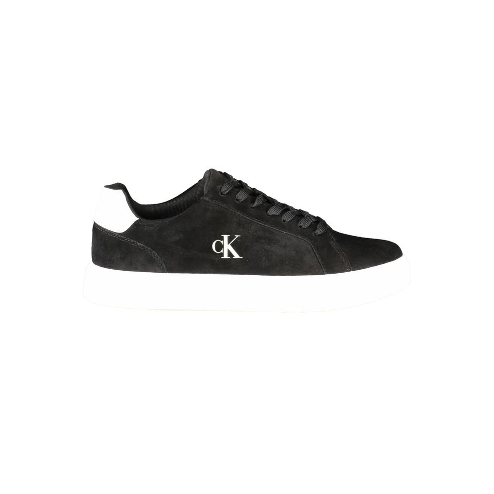 Casual Black Leather Men's Sneaker designed by Calvin Klein