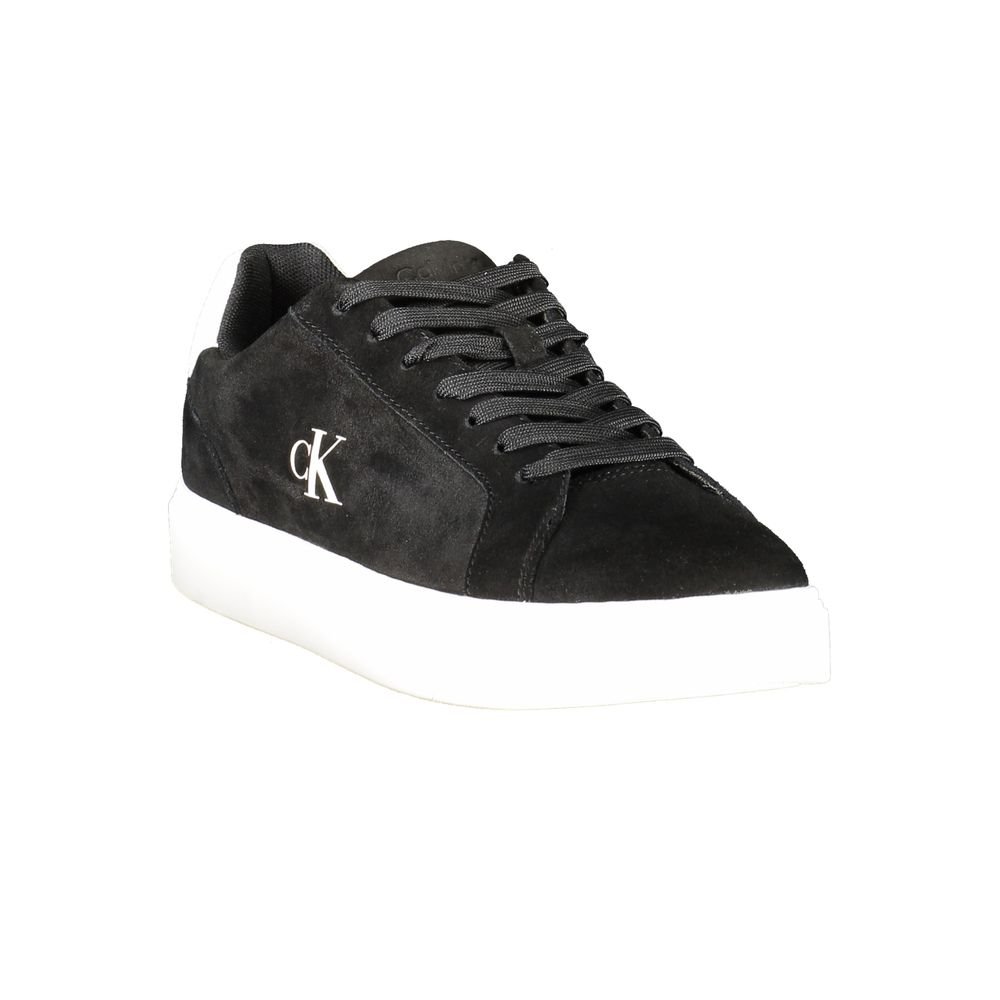 Casual Black Leather Men's Sneaker designed by Calvin Klein - Image 2