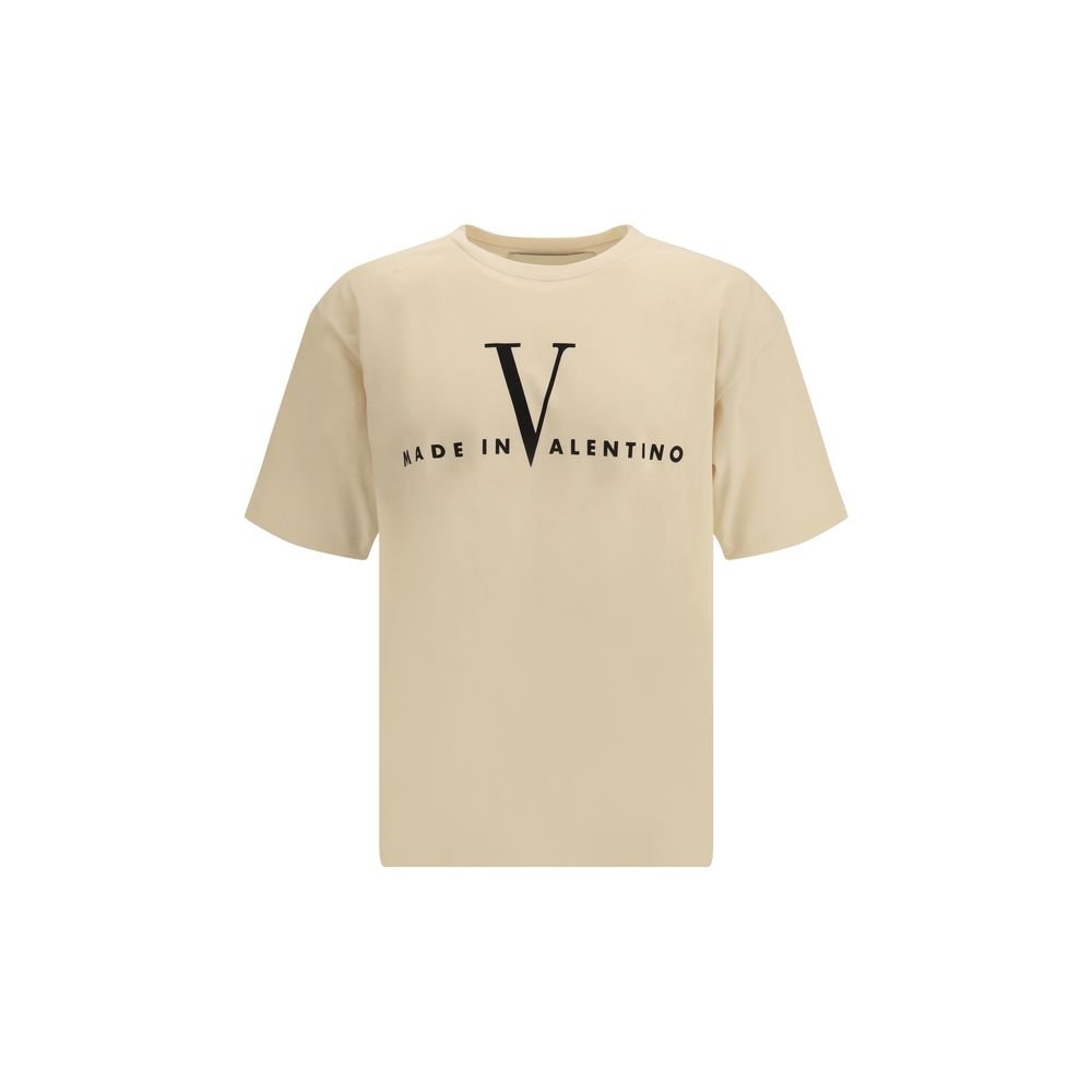 Chic Beige Soft Cotton T-Shirt designed by Valentino Garavani