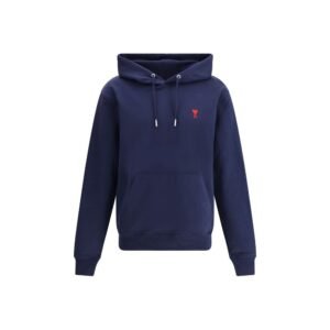 Chic Blue Soft Cotton Hoodie designed by Ami Paris