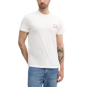 Cream Recycled Cotton T-Shirt designed by Tommy Hilfiger