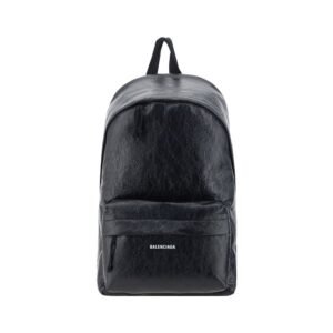 Stylish Black Lamb Ovis Aries Backpack designed by Balenciaga