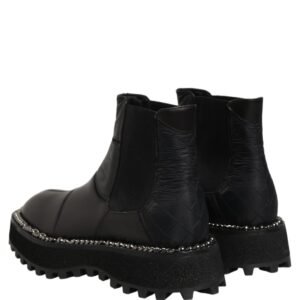 Black Chelsea Leather Ankle Boots designed by Dolce&Gabbana