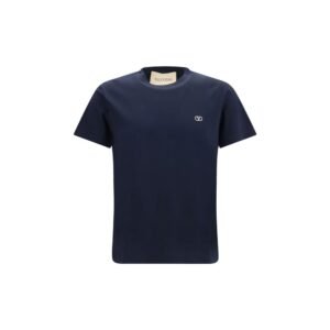 Elegant Blue Cotton T-Shirt designed by Valentino Garavani