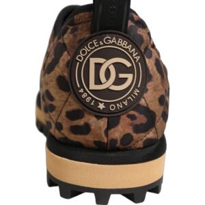 Brown Leopard Print Sneakers designed by Dolce&Gabbana