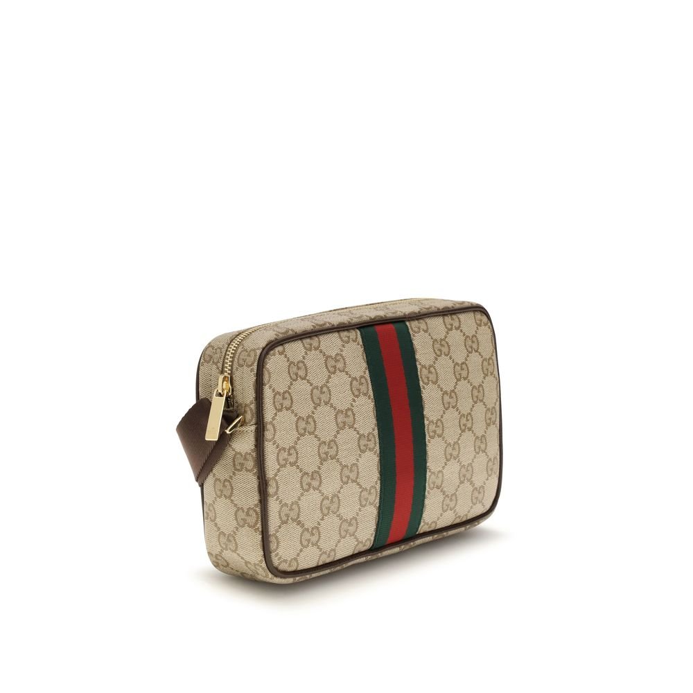 Elegant Beige Cotton GG Shoulder Bag designed by Gucci - Image 2