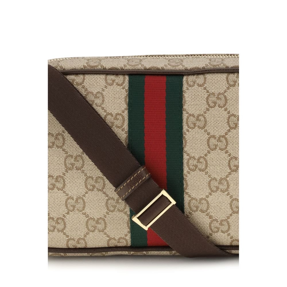 Elegant Beige Cotton GG Shoulder Bag designed by Gucci - Image 4