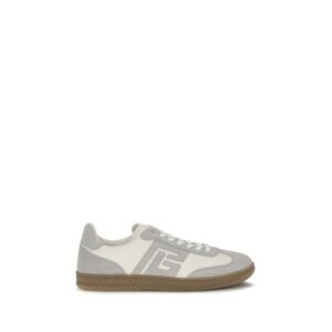 Elegant White Leather Athletic Sneakers designed by Balmain