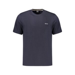 Smart Blue Cotton Men's T-Shirt designed by Hugo Boss