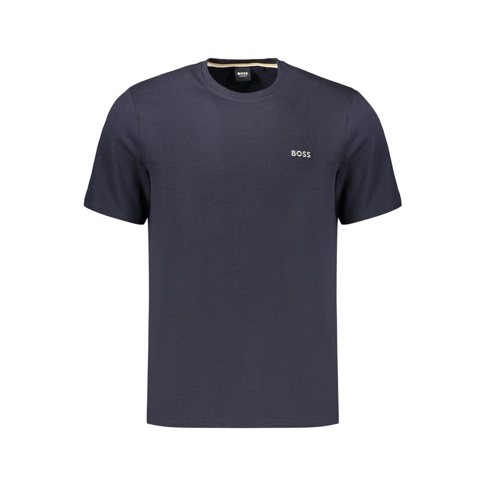 Smart Blue Cotton Men's T-Shirt designed by Hugo Boss