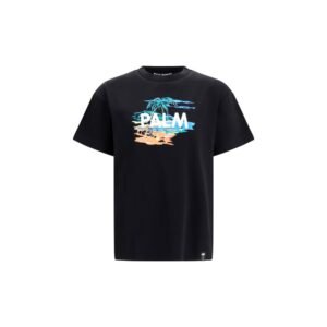 Stylish Black Soft Cotton Island T-Shirt designed by Palm Angels