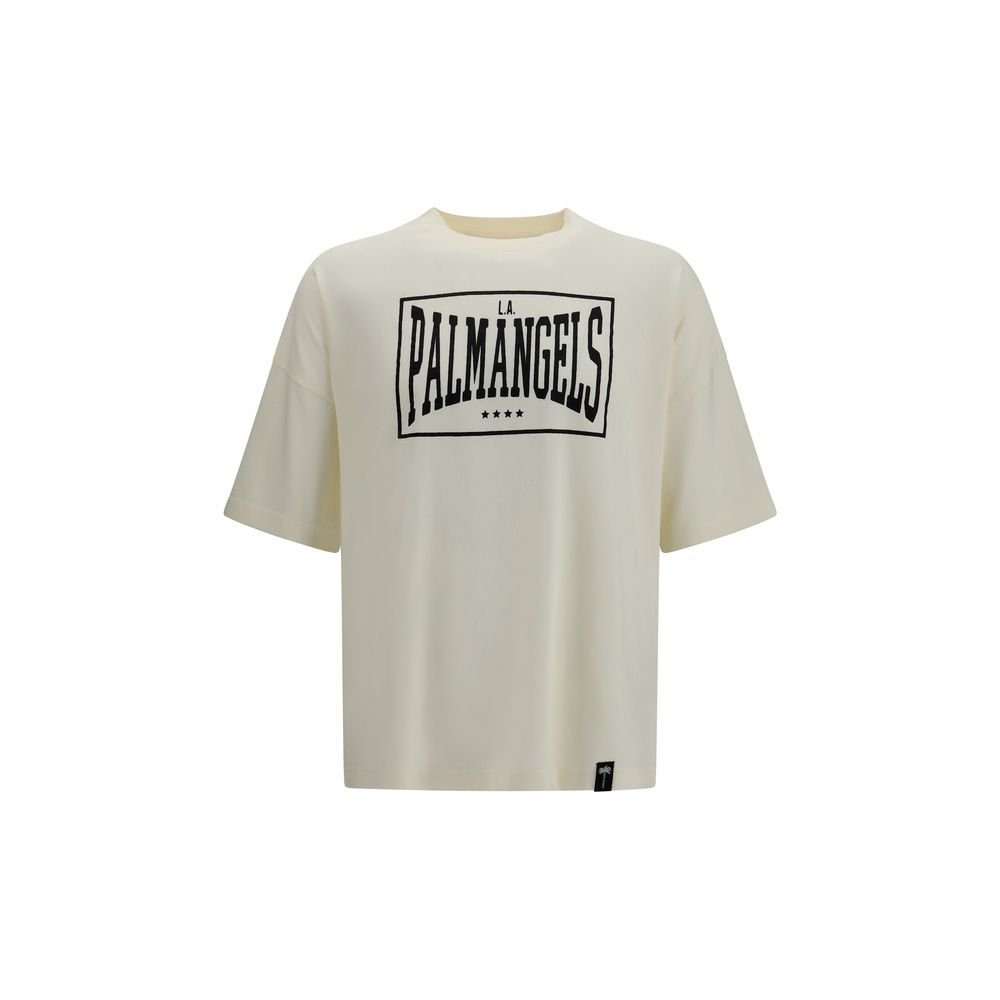 Opulent Beige Soft Cotton Box T-Shirt designed by Palm Angels